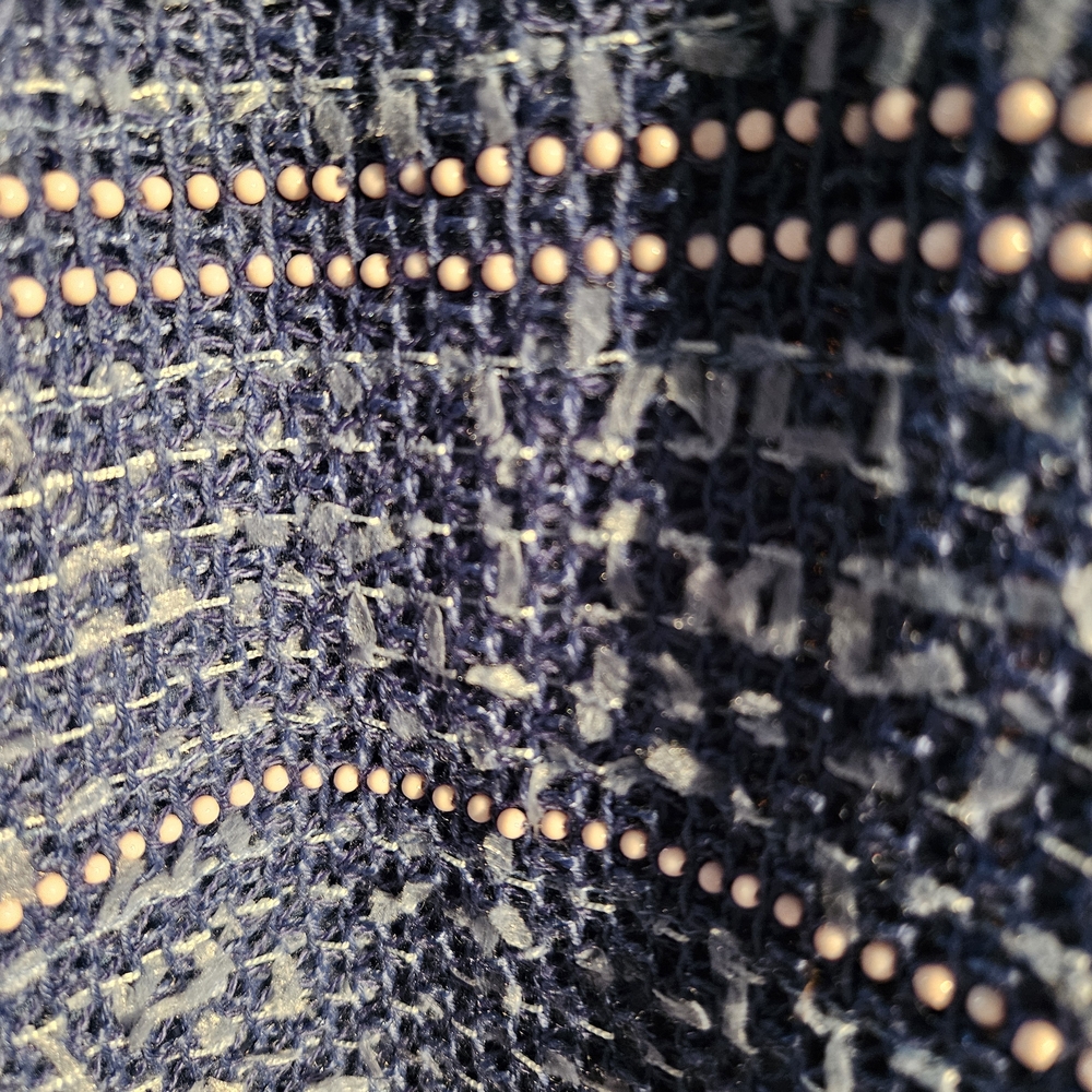 Laurence & Chico Blue And Bead Stripe Dress, Size Med - Picture 5 of 6